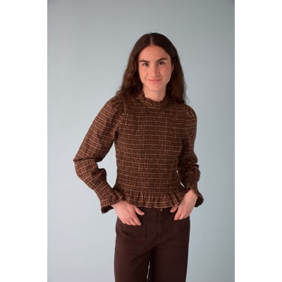 Blouse smockée carreaux CHÍA MINDTRAVELER