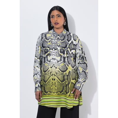 Chemisier en satin, motif peau de serpent ULLA POPKEN