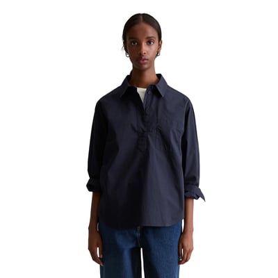 Blouse de style polo relaxed en popeline douce MARC O’POLO DENIM