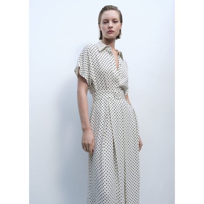 Robe à pois avec ceinture MANGO