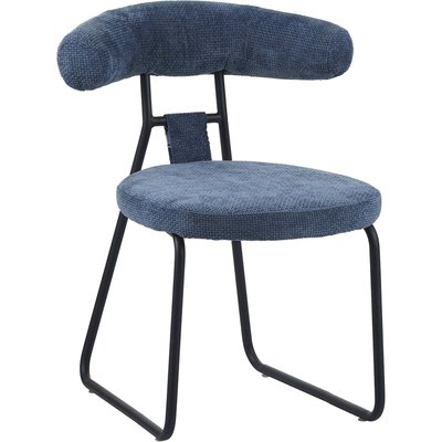 Chaise design  confort en tissu chenille et métal RECOLLECTION