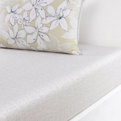 Drap housse en satin de coton gris, JADEITE BLOOM BOSS HOME