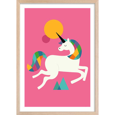 Affiche  licorne rose HEXOA
