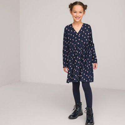 Bedrukte jurk met lange mouwen 3-12 jaar LA REDOUTE COLLECTIONS