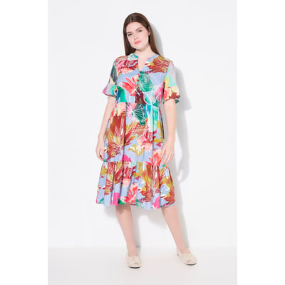Robe-tunique à volants.Ccol montant ULLA POPKEN