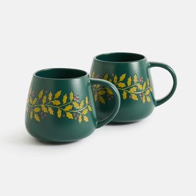 Lot de 2 mugs, en grès, NOELIE LA REDOUTE INTERIEURS