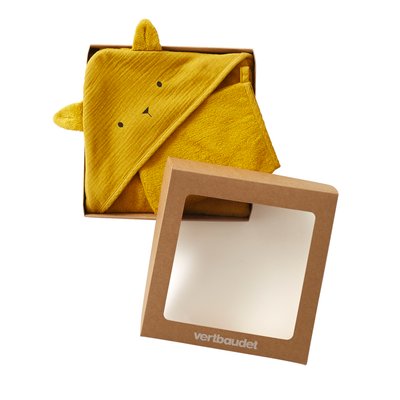 Cape de bain + gant en gaze de coton bio*, VERTBAUDET