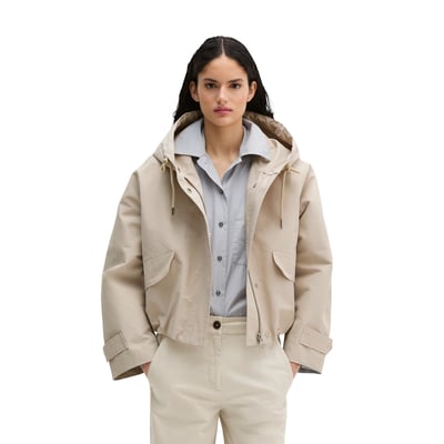 Manteau Mi-saison Manguun Femme Taille 42 Gris Clair - Style Décontracté, Occasion Très Bon état