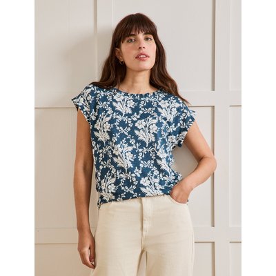 T-shirt imprimé volanté lin et viscose CYRILLUS
