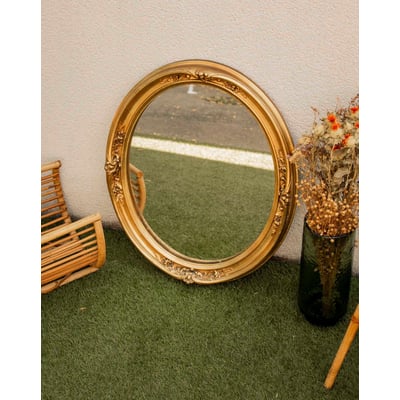 Miroir ovale vintage au charme authentique Georges N°1260 - Bon état DEBONGOUT