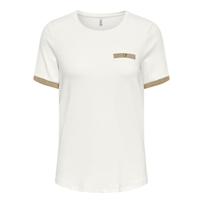 T-Shirt mit kurzen Ärmeln, Brustdetail ONLY