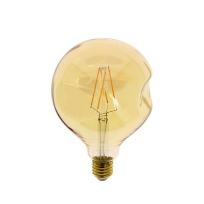 Xanlite - Ampoule Led Globe (g125) Irrégulière Au Verre Ambré, Culot E27, 6w Cons. (60w Eq.), 806 Lumens, Lumière Blanc Chaud - Rfde400b125ira XANLITE