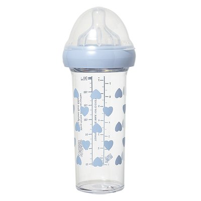 Biberon 210 ml 0m+ Cœurs bleus by Bonton LE BIBERON FRANCAIS