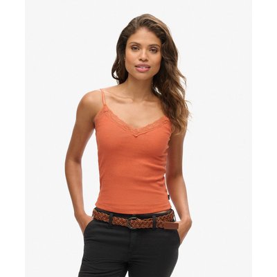Caraco côtelé Vintage en coton bio à liseré en dentelle SUPERDRY