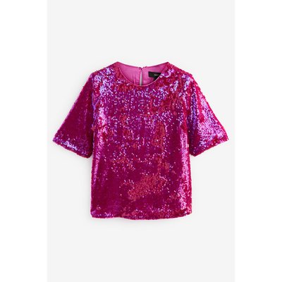 T-shirt orné de sequins manches courtes NEXT
