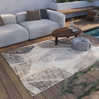 Tapis intérieur/extérieur motif feuillage ,  LEAF ESPRIT