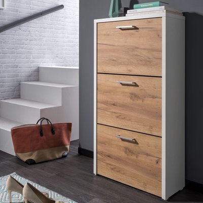 Meuble à chaussures en bois avec 3 compartiments TERRE DE NUIT