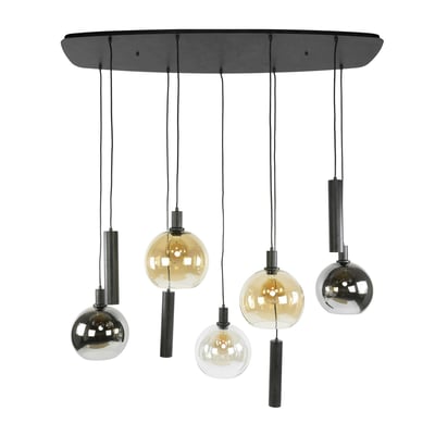 Suspension cuisine design 9 abat-jour assortis NOVA PIER IMPORT