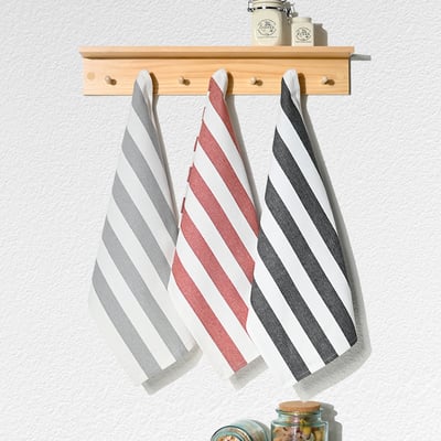 3 torchons assortis coton MELROSE SENSEI MAISON