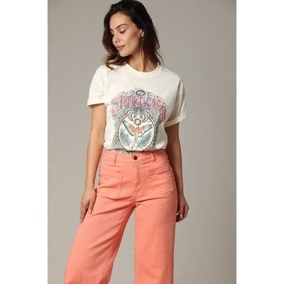 T-shirt oversize exotique à manches courtes et au col rond 100% coton SUMMDAYS DEELUXE