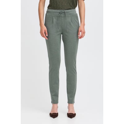 Pantalon coupe droite, longueur cheville, taille élastiquée B.YOUNG