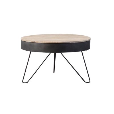 Table basse en bois de manguier et métal  LOCKER MADE IN MEUBLES 