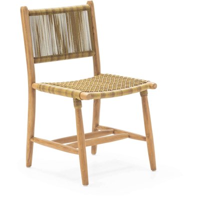 Chaise 50 x 62 x 87 cm Bois de Teck, Synthétique RECOLLECTION