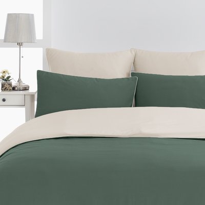 Housse de couette bicolore en percale coton DOZMARY SENSEI MAISON