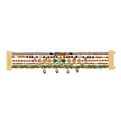 Bracelet manchette multiliens avec perles et pampilles ALOF HIPANEMA