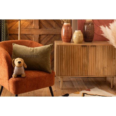 Fauteuil de salon en velours chiné - ELVA AMADEUS