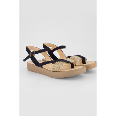 Sandales bicolores, brides tressées ULLA POPKEN