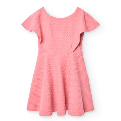 Robe à manches courtes en tissu texturé BOBOLI