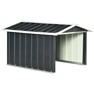 Abri pour tondeuse à gazon Acier Gris OUTSUNNY