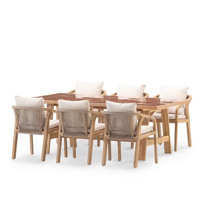 Salon de jardin, 6 chaises, BISBAL & SIENA DEFORA HOME