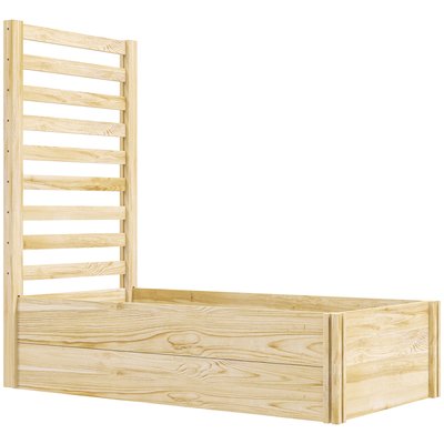 Jardinière carré potager treillis dim. 230 x 60 x 110 cm bois OUTSUNNY