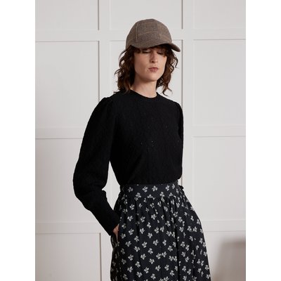 T-shirt jacquard manches bouffantes CYRILLUS