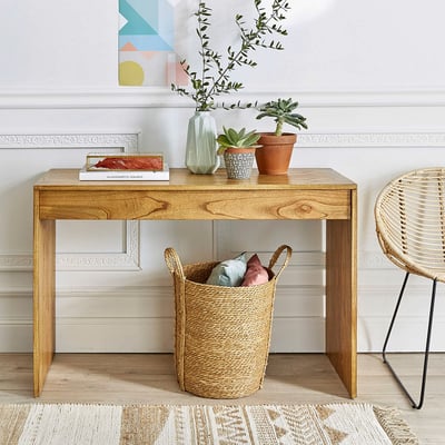 Console en bois massif 120 cm 1 tiroir  TILO BERAH GETAH
