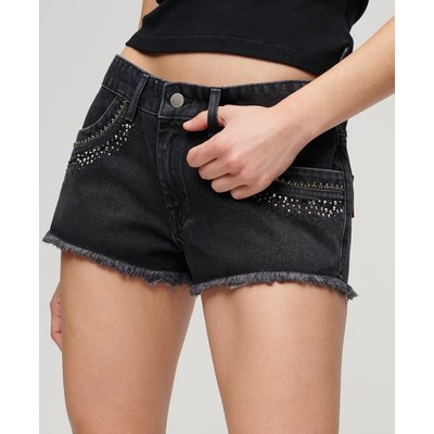 Short en denim orné de strass SUPERDRY