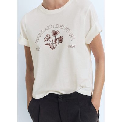 T-shirt en coton imprimé MANGO