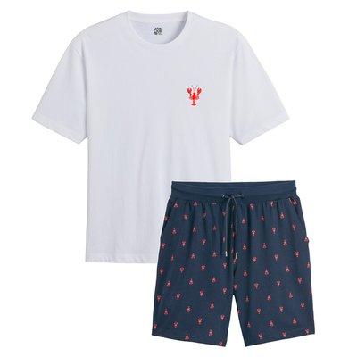 Pyjashort en coton, manches courtes LA REDOUTE COLLECTIONS