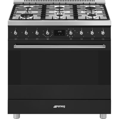 Piano de cuisson gaz 6 feux 90 cm C9GM SMEG