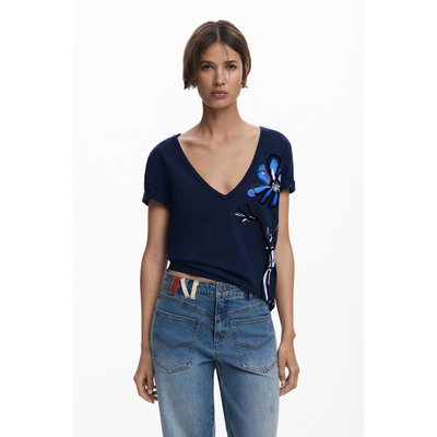 T-shirt col en V vase DESIGUAL