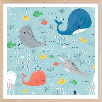 Affiche enfant happy ocean HEXOA