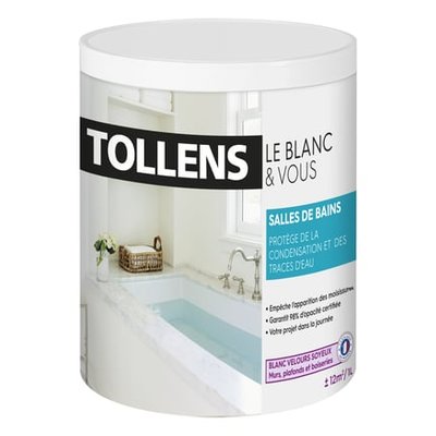Peinture De Finition Le Blanc & Vous Velours Spécial Salle De Bain TOLLENS