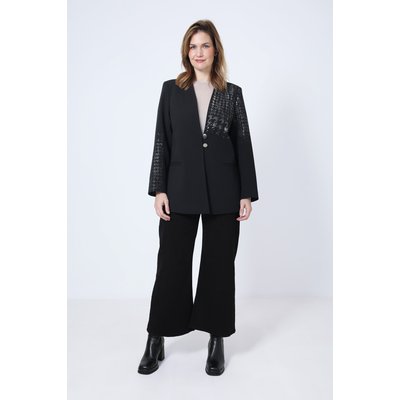 Veste tailleur sans col avec sérigraphie JEAN-MARC PHILIPPE