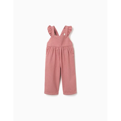 Robe-salopette Fille 12 Mois TAO Rose à Volants – Coton, Excellent état été/printemps