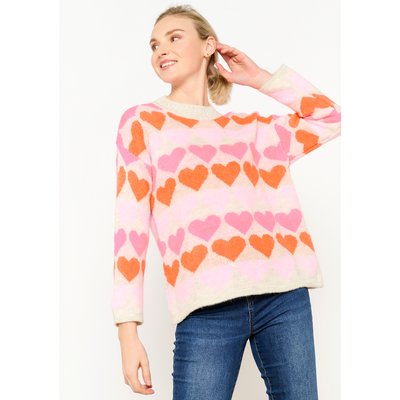 Pullover en jacquard à imprimé coeurs LOLALIZA