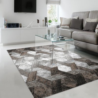 Tapis salon et chambre tissé motif scandinave DONDUR UN AMOUR DE TAPIS