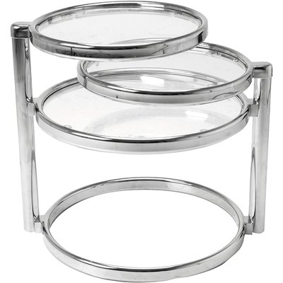 Table basse plateaux pivotants en verre 3 plateaux LEITMOTIV