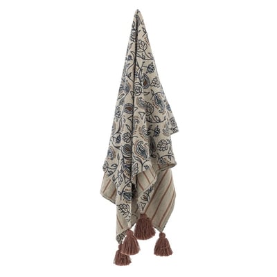Plaid coton recyclé floral  Paisley BLOOMINGVILLE
